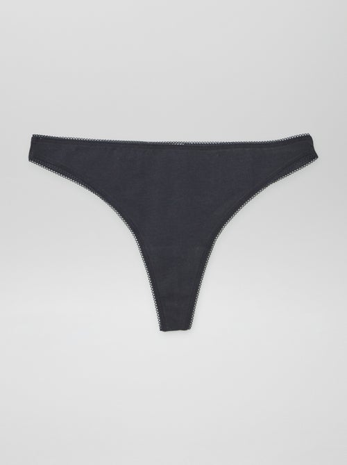 Setje met 3 katoenen tangaslips - Kiabi