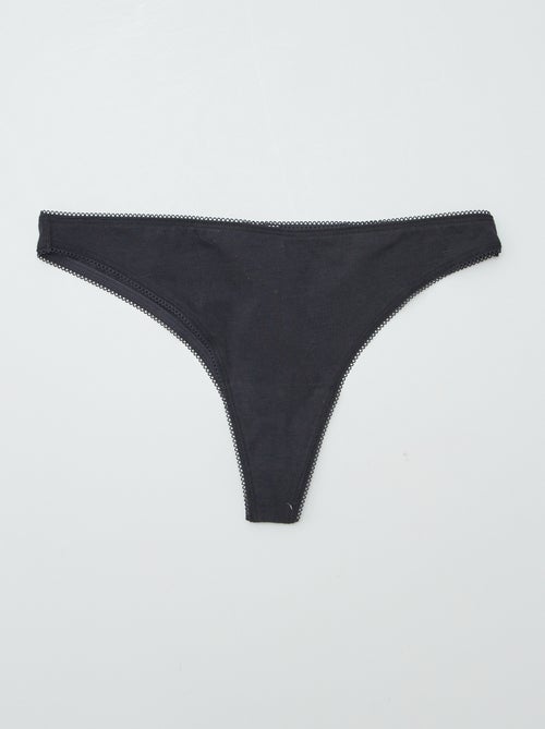 Setje met 3 katoenen tangaslips - Kiabi