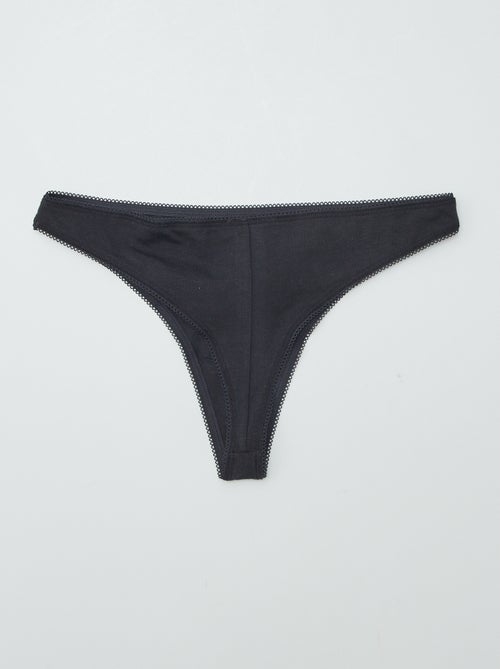 Setje met 3 katoenen tangaslips - Kiabi