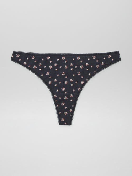 Setje met 3 katoenen tangaslips - Kiabi