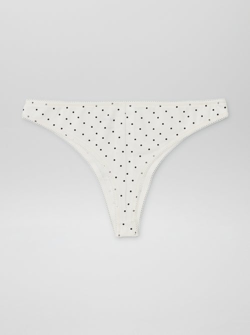 Setje met 3 katoenen tangaslips - Kiabi