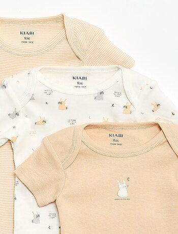 Setje met 3 katoenenbody's met print