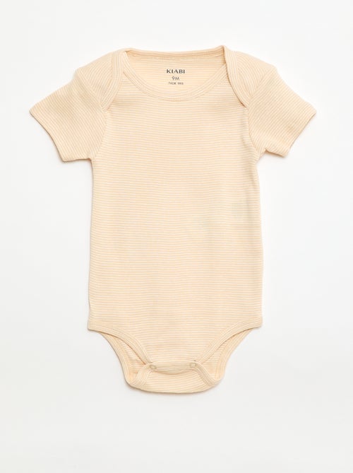 Setje met 3 katoenenbody's met print - Kiabi