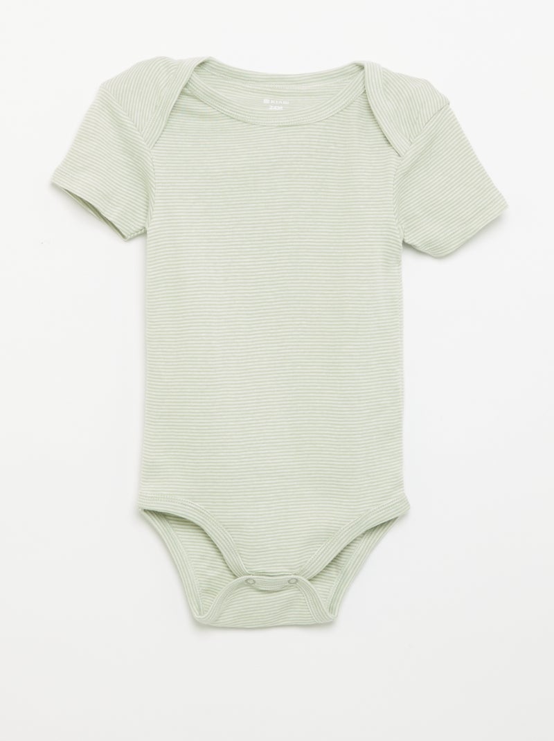Setje met 3 katoenenbody's met print Blauw - Kiabi