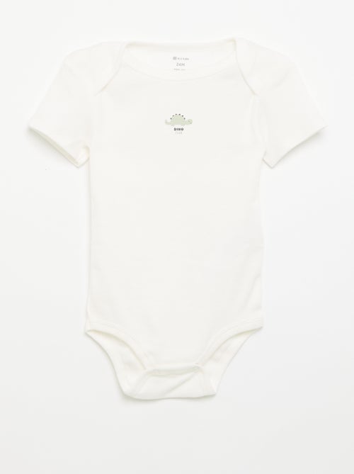Setje met 3 katoenenbody's met print - Kiabi