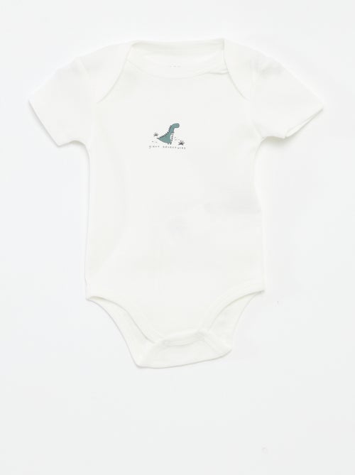 Setje met 3 katoenenbody's met print - Kiabi