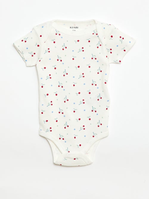 Setje met 3 katoenenbody's met print - Kiabi