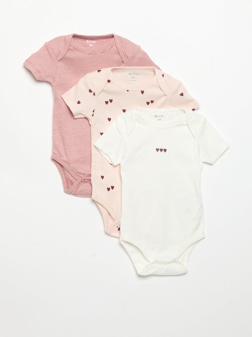 Setje met 3 katoenenbody's met print - Kiabi Setje met 3 katoenenbody's met print - Kiabi