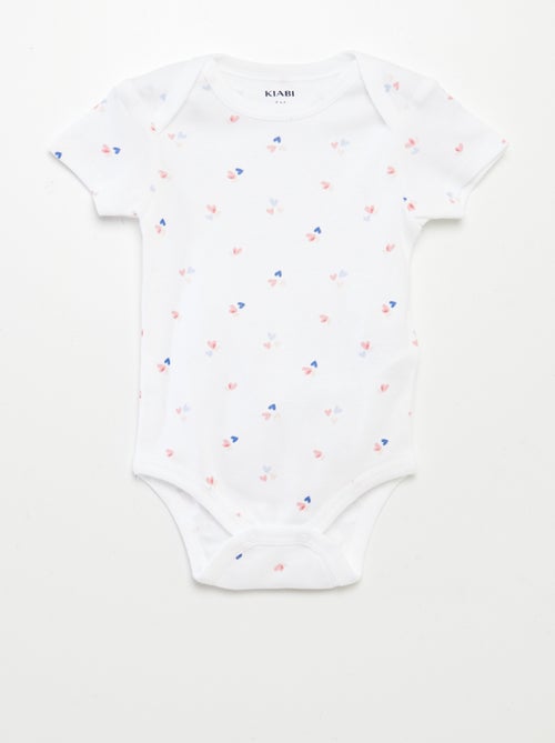 Setje met 3 katoenenbody's met print - Kiabi