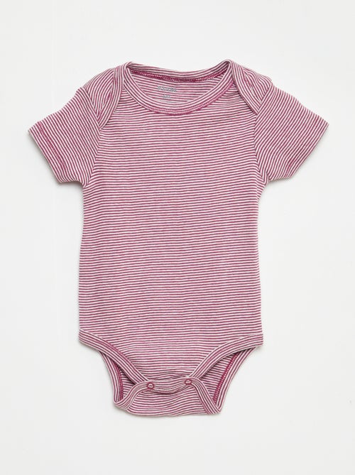 Setje met 3 katoenenbody's met print - Kiabi