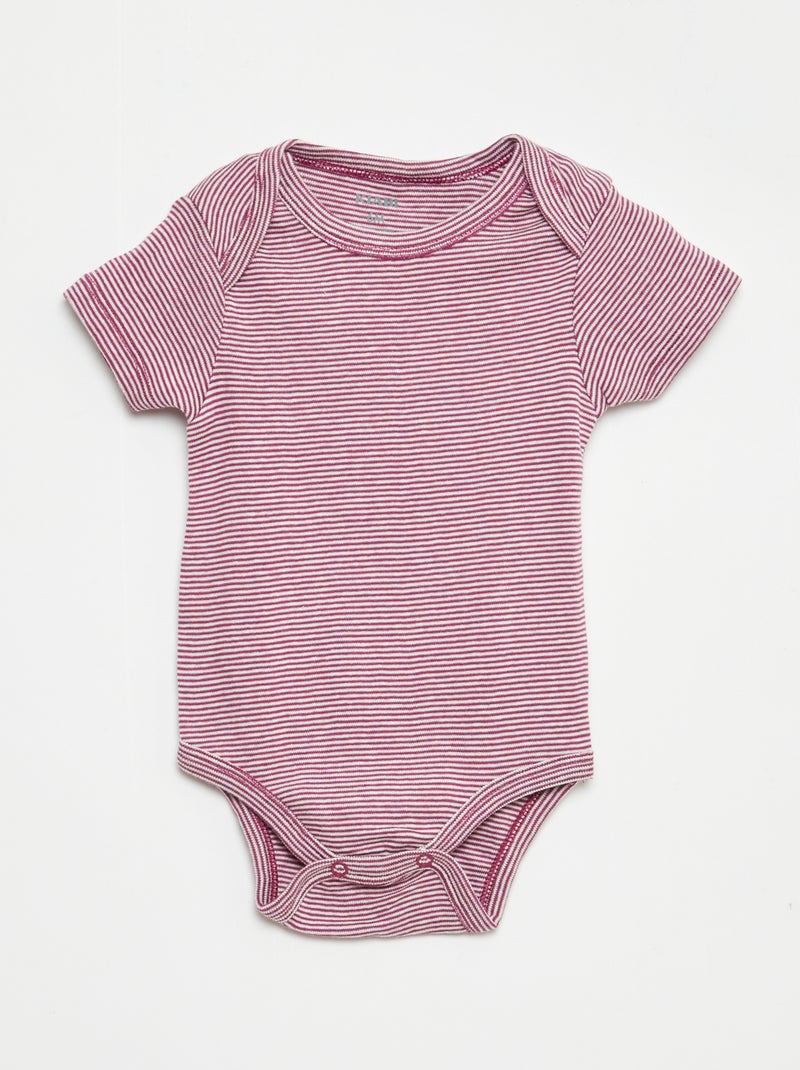 Setje met 3 katoenenbody's met print Wit - Kiabi