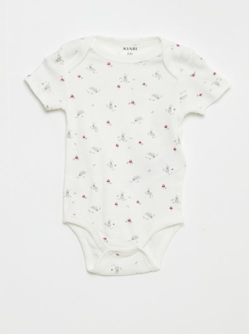 Setje met 3 katoenenbody's met print - Kiabi