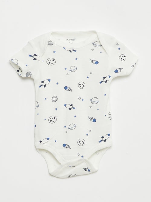 Setje met 3 katoenenbody's met print - Kiabi