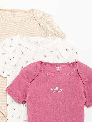 Setje met 3 katoenenbody's met print