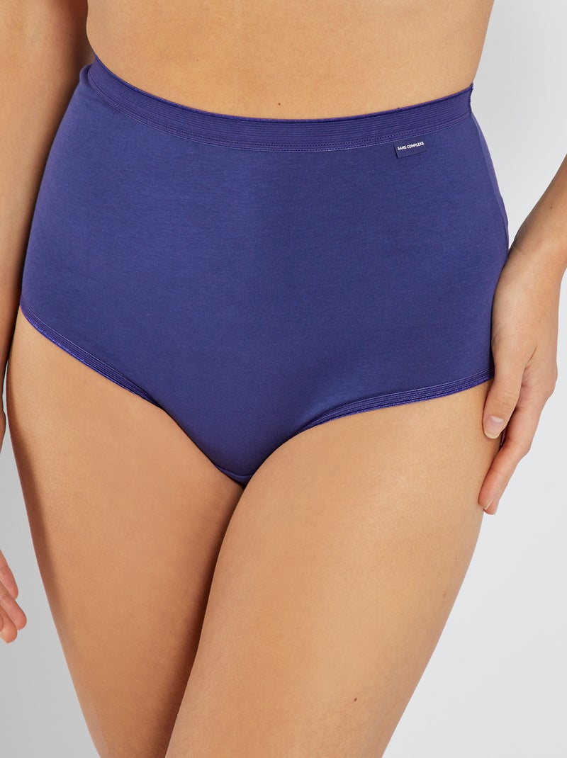 Setje met 3 maxi-slips - Sans Complexe BLAUW - Kiabi