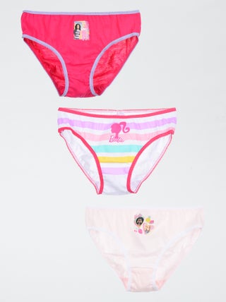 Setje met 3 onderbroekjes met Barbie-print