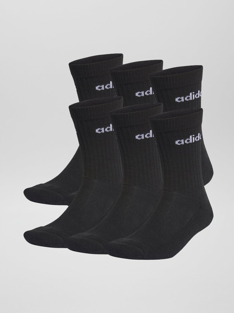 Setje met 3 paar Adidas-sokken ZWART - Kiabi