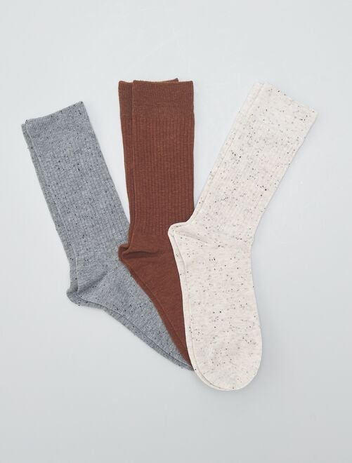Setje met 3 paar gespikkelde sokken - Kiabi