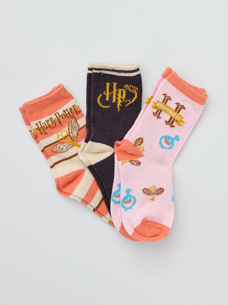 Setje met 3 paar Harry Potter-sokken ORANJE - Kiabi