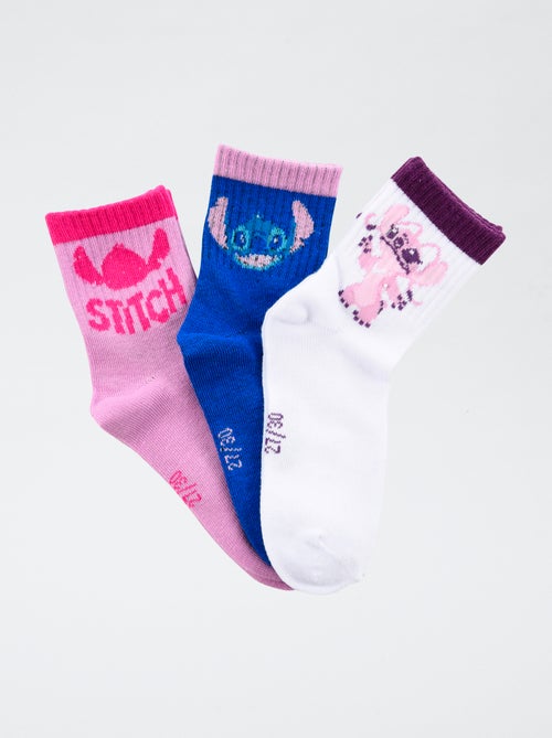 Setje met 3 paar katoenen sokken 'Disney' 'Stitch' - Kiabi