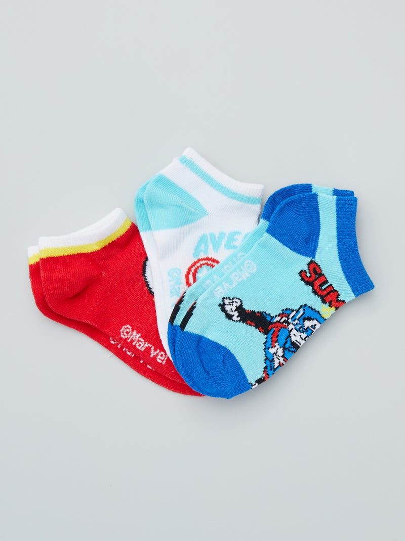 Setje met 3 paar sokken met Avengers-print ROOD - Kiabi