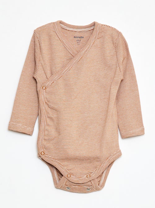 Setje met 3 rompertjes met lange mouw en drukknoopsluiting - Kiabi