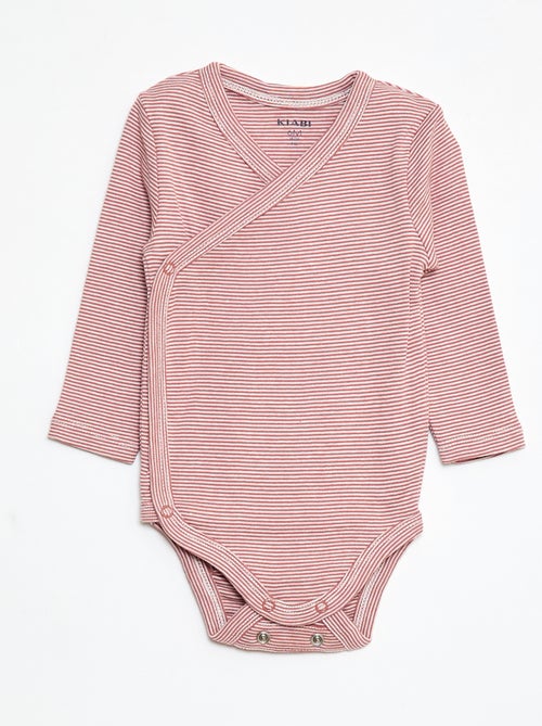 Setje met 3 rompertjes met lange mouw en drukknoopsluiting - Kiabi