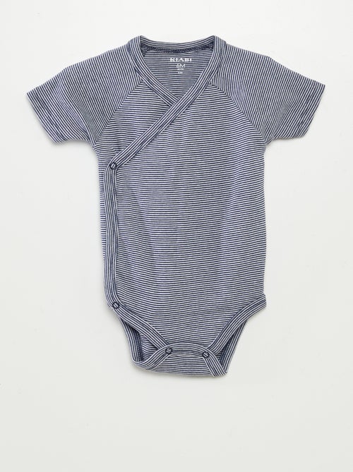 Setje met 3 rompertjes met overslagkraagje - Kiabi