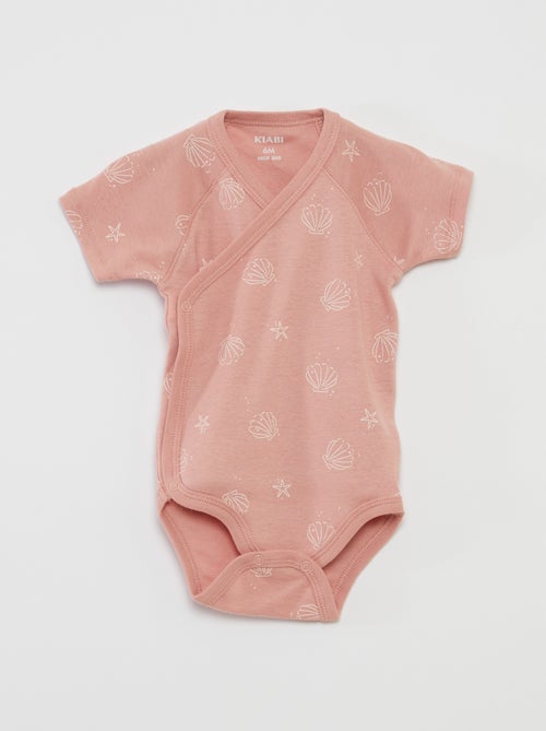 Setje met 3 rompertjes met overslagkraagje - Kiabi