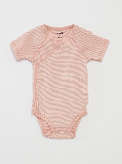 Setje met 3 rompertjes met overslagkraagje - Kiabi