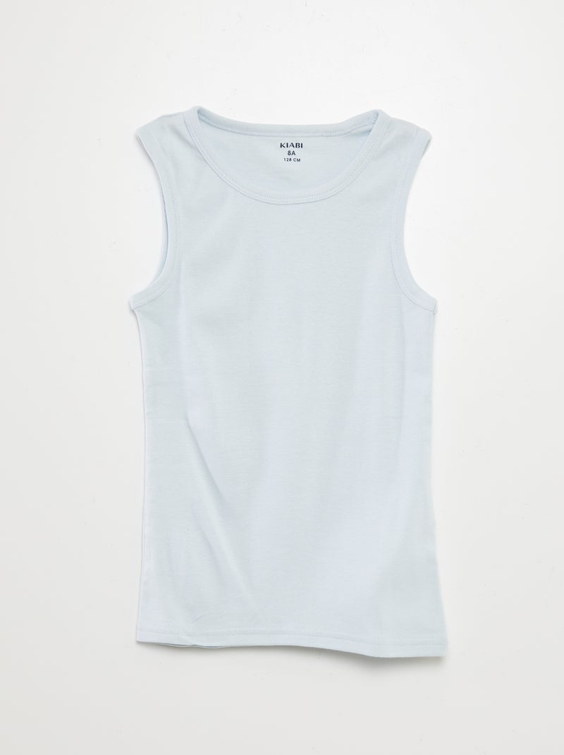 Setje met 3 singlets BLAUW - Kiabi