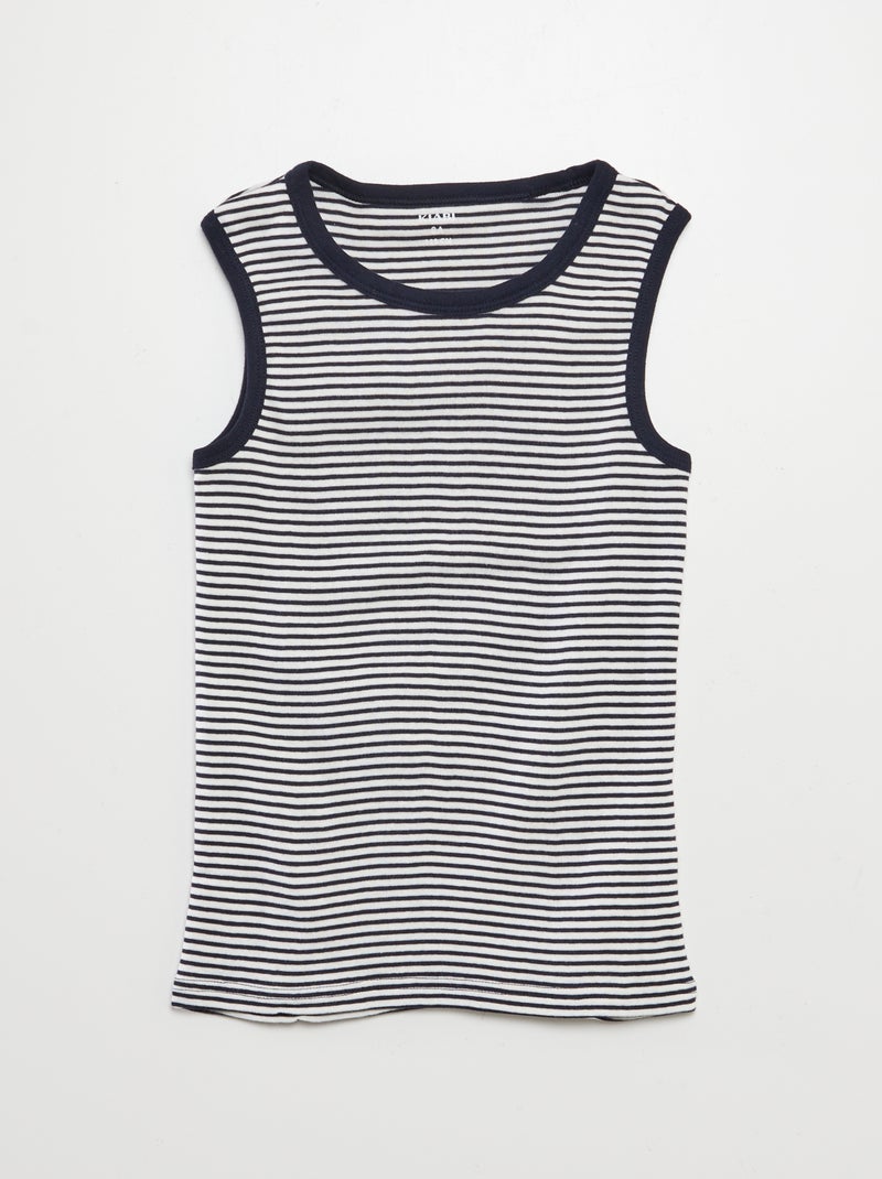 Setje met 3 singlets BLAUW - Kiabi