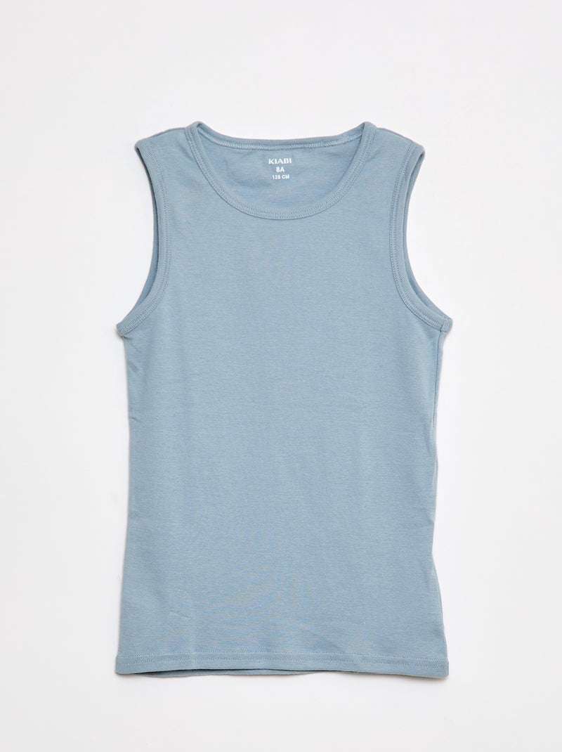 Setje met 3 singlets Blauw - Kiabi