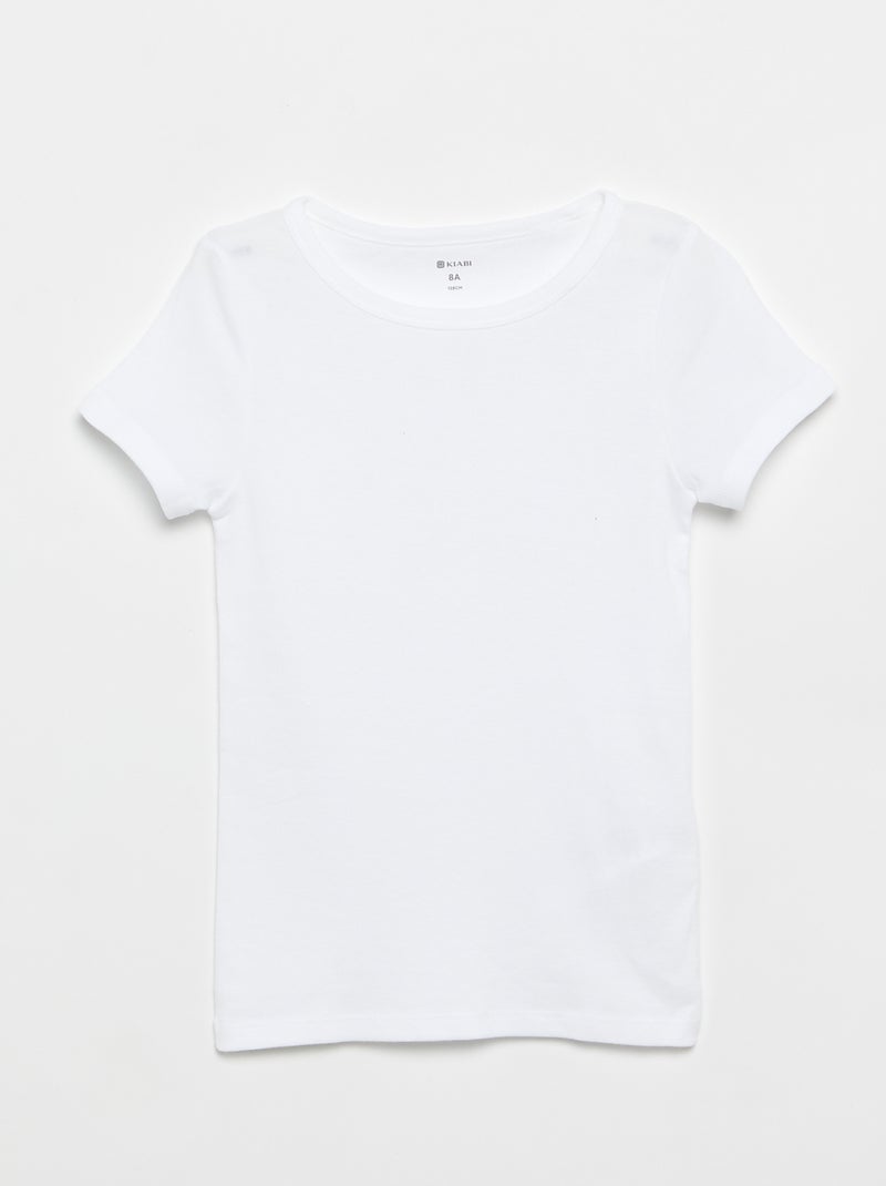 Setje met 3 slim-fit shirts met korte mouw Blauw - Kiabi
