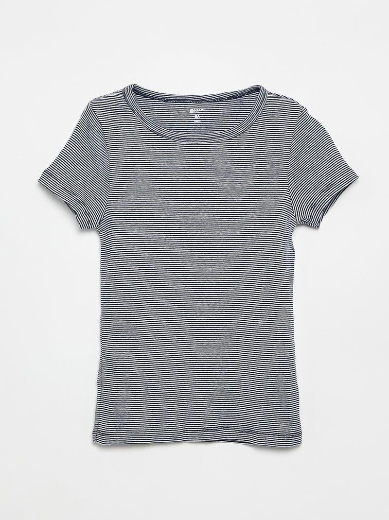 Setje met 3 slim-fit shirts met korte mouw Blauw - Kiabi