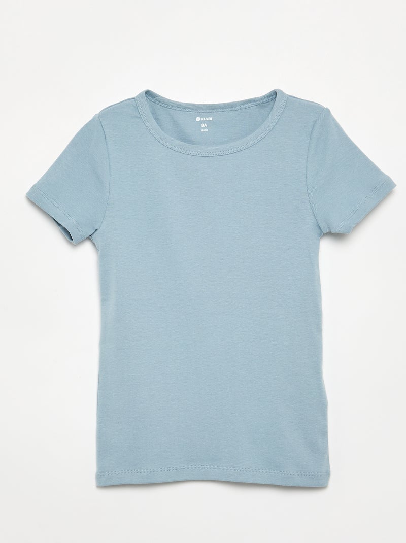 Setje met 3 slim-fit shirts met korte mouw Blauw - Kiabi