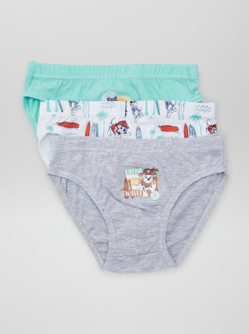 Setje met 3 slips met PAW Patrol-print BLAUW - Kiabi