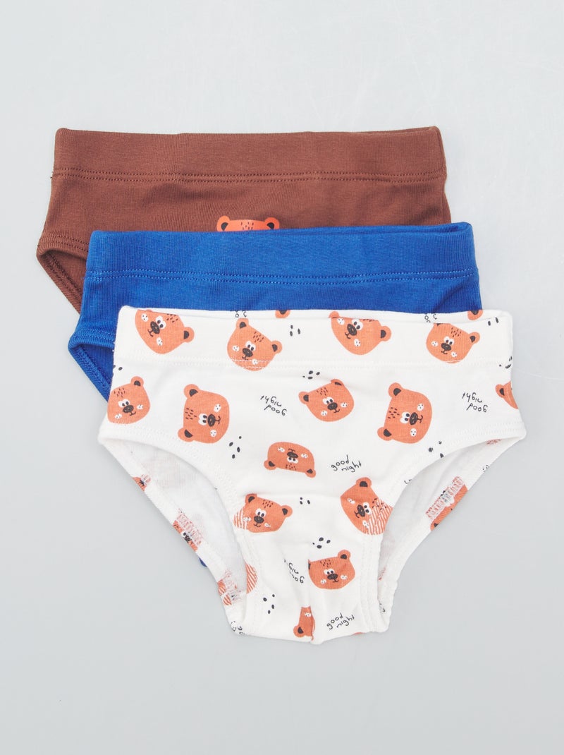 Setje met 3 slips van jersey WIT - Kiabi
