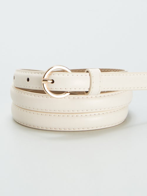 Setje met 3 smalle effen riemen - Kiabi