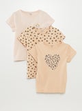 Setje met 3 T-shirts met korte mouw BIEGE - Kiabi