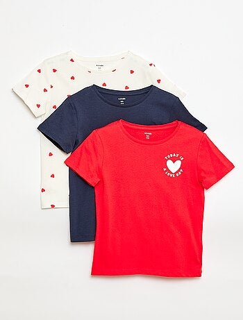 Setje met 3 T-shirts met korte mouw