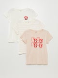Setje met 3 T-shirts met korte mouw ROSE - Kiabi