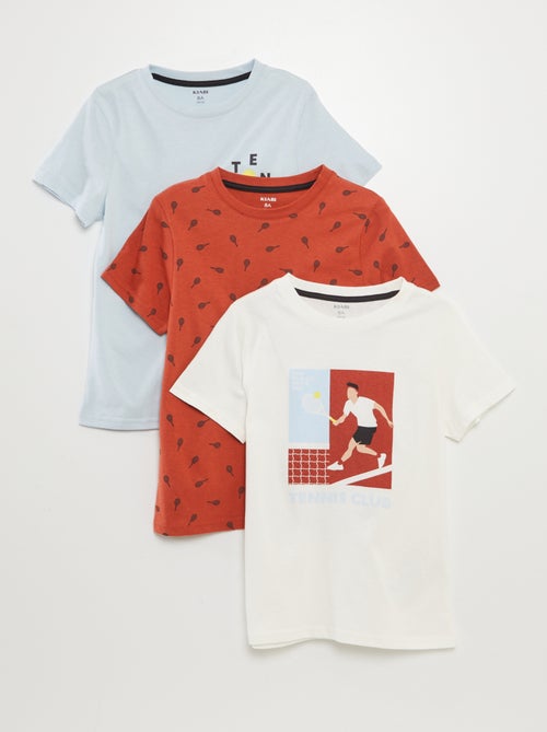 Setje met 3 T-shirts met korte mouw - Kiabi