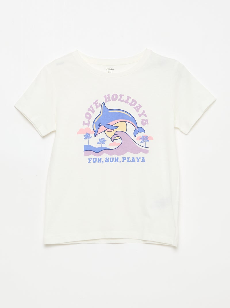 Setje met 3 T-shirts met korte mouw Wit - Kiabi
