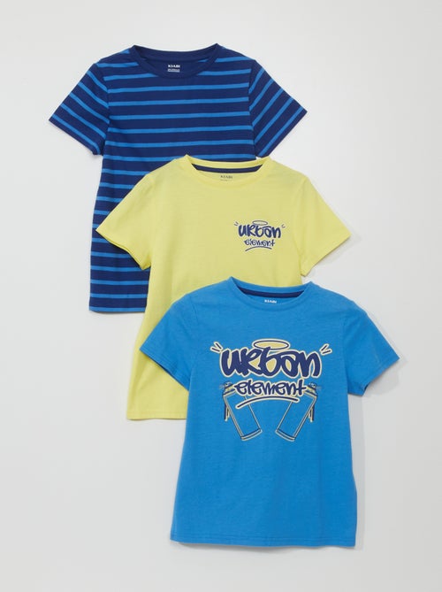 Setje met 3 T-shirts van jersey - Kiabi