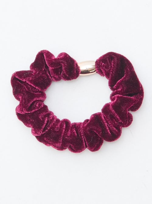 Setje met 4 fluwelen haarelastiekjes - Kiabi