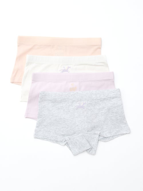 Setje met 4 hipsters en fruitprint - Kiabi