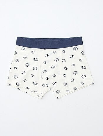 Setje met 5 effen en bedrukte boxershorts