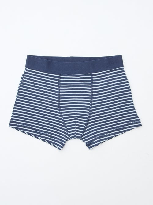 Setje met 5 effen en bedrukte boxershorts - Kiabi
