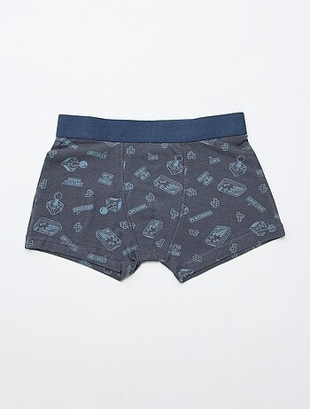 Setje met 5 effen en bedrukte boxershorts